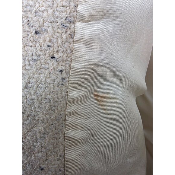 Vintage Fashions By Jill Womens Wool Coat Size L Beige - Picture 12 of 12